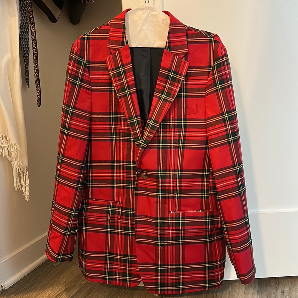 Biltmore Men’s Christmas Plaid Blazer